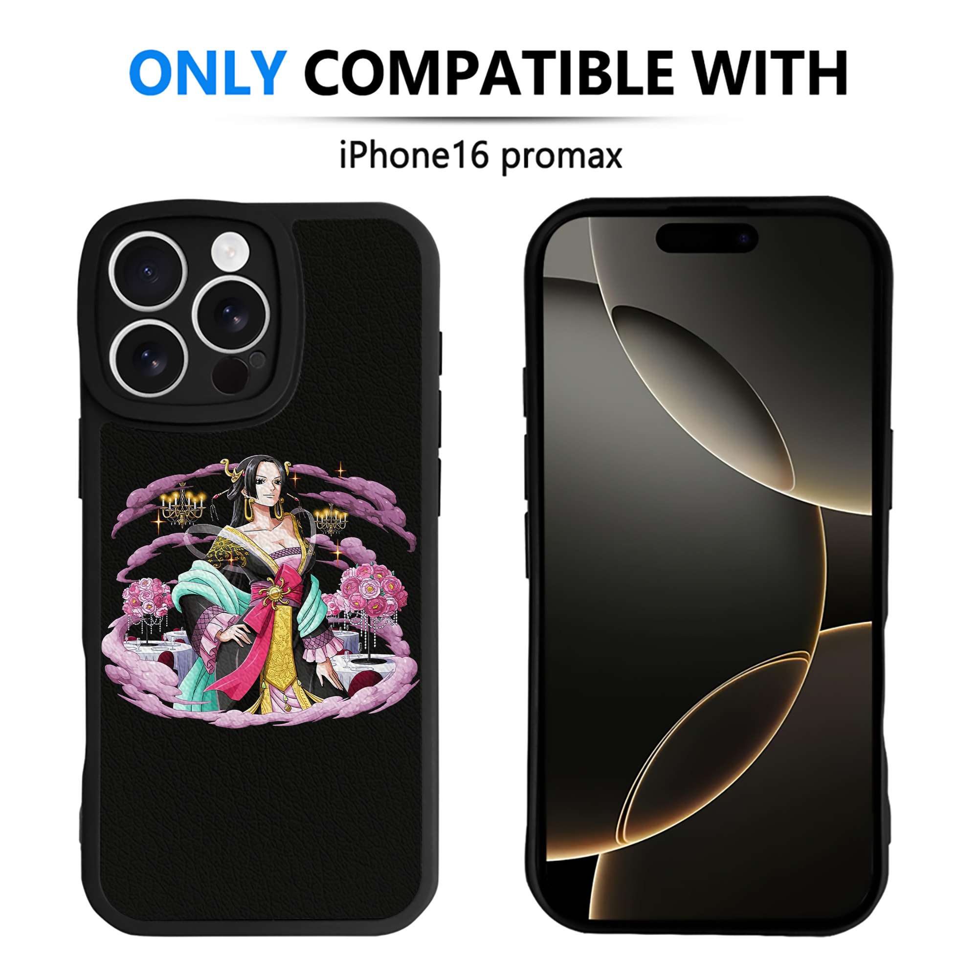 （画像用） ワンピース ボア・ハンコック ONE PIECE Boa·Hancock 【iPhone 16シリーズ対応】シリコンスマホケース（レザー調） 材質：シリコン